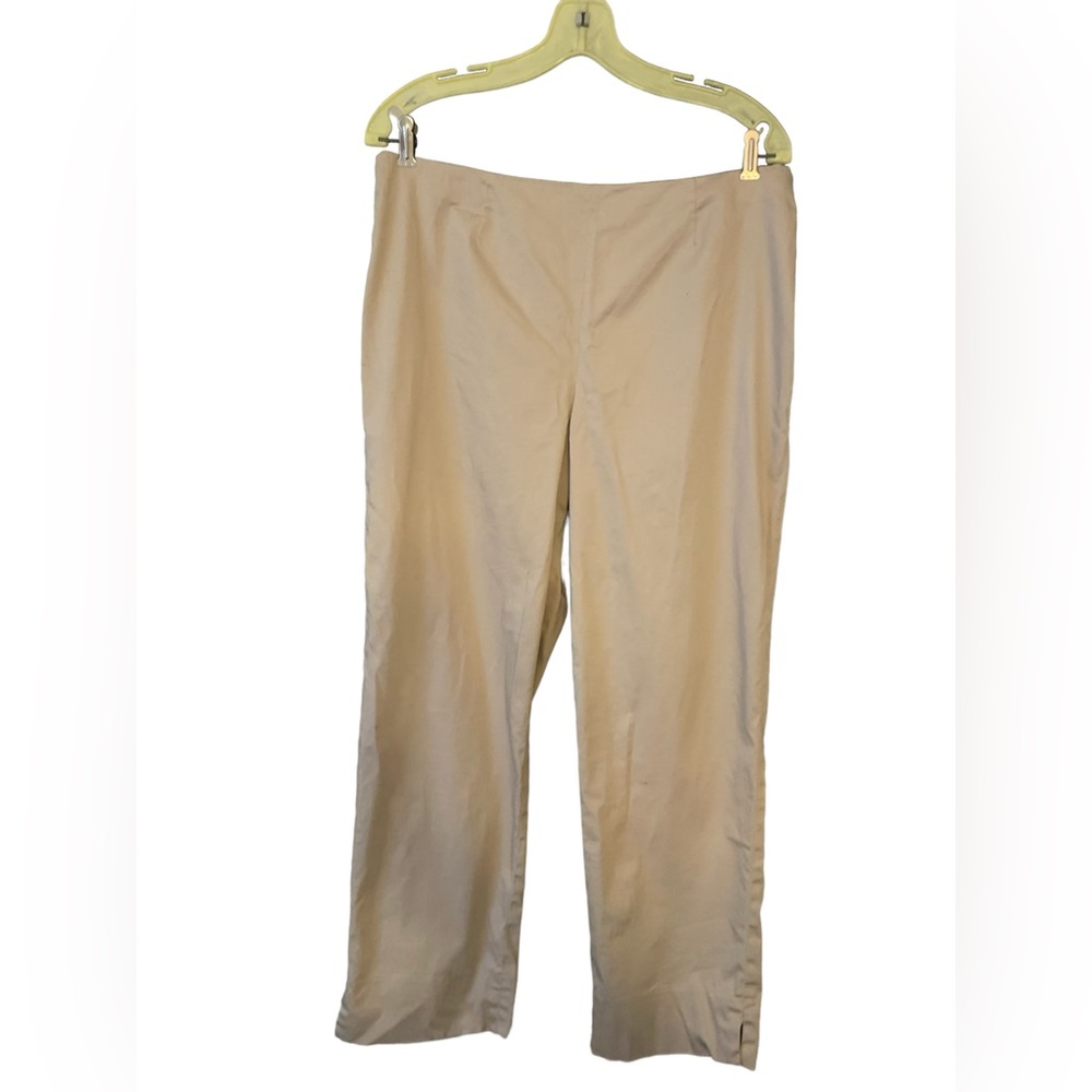 Flat front khaki ankle pants